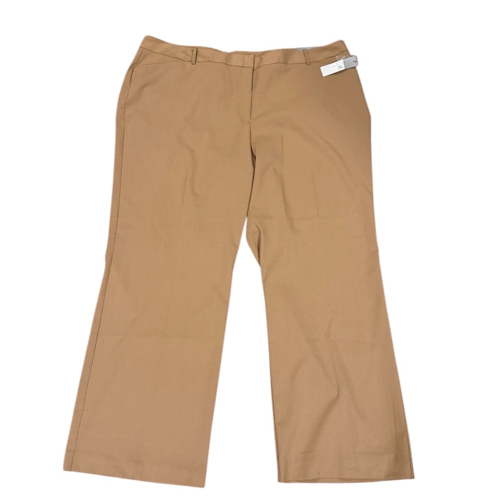 NWT Worthington Woman Modern Fit Tan Stretch Twill Career Pants Size 24W‎